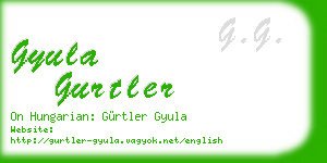 gyula gurtler business card